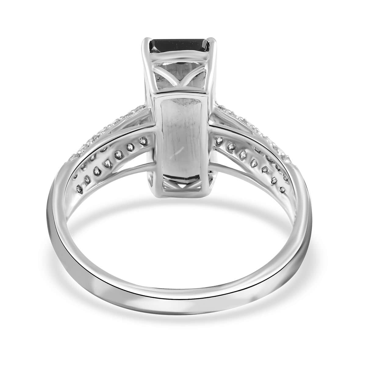 Certified and Appraised Luxoro 14K White Gold AAA Bi-Color Tourmaline and G-H I2 Diamond Ring 2.65 Grams (Size 10.0) 2.86 ctw image number 4