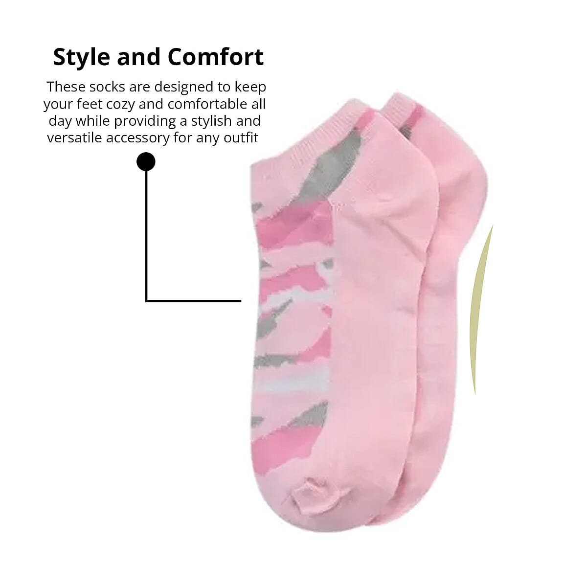 Nicole Miller 10 Pairs No Show Socks (Sizes 4-10) - Camo (Ships in 8-10 business days) image number 3