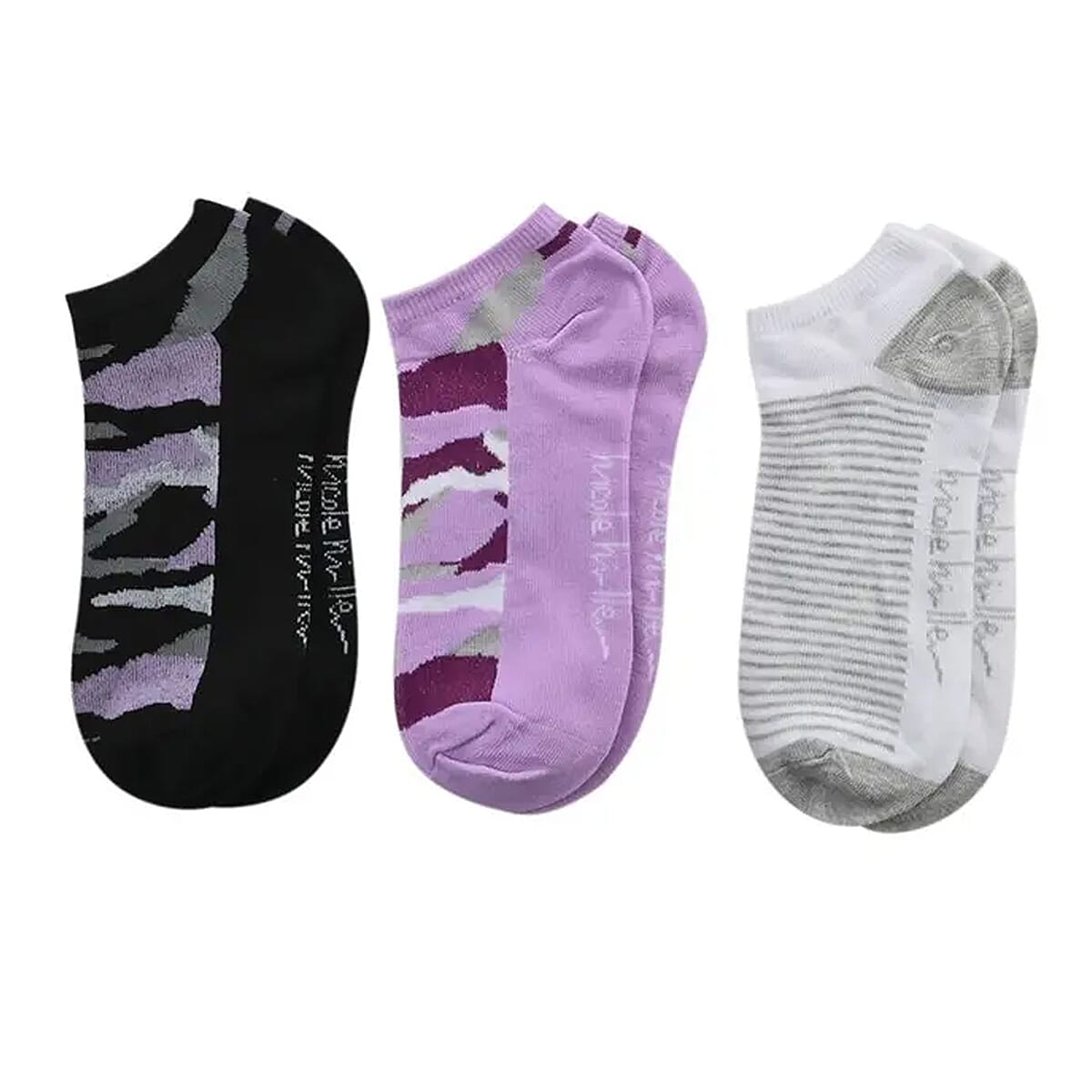 Nicole Miller 10 Pairs No Show Socks (Sizes 4-10) - Camo (Ships in 8-10 business days) image number 5