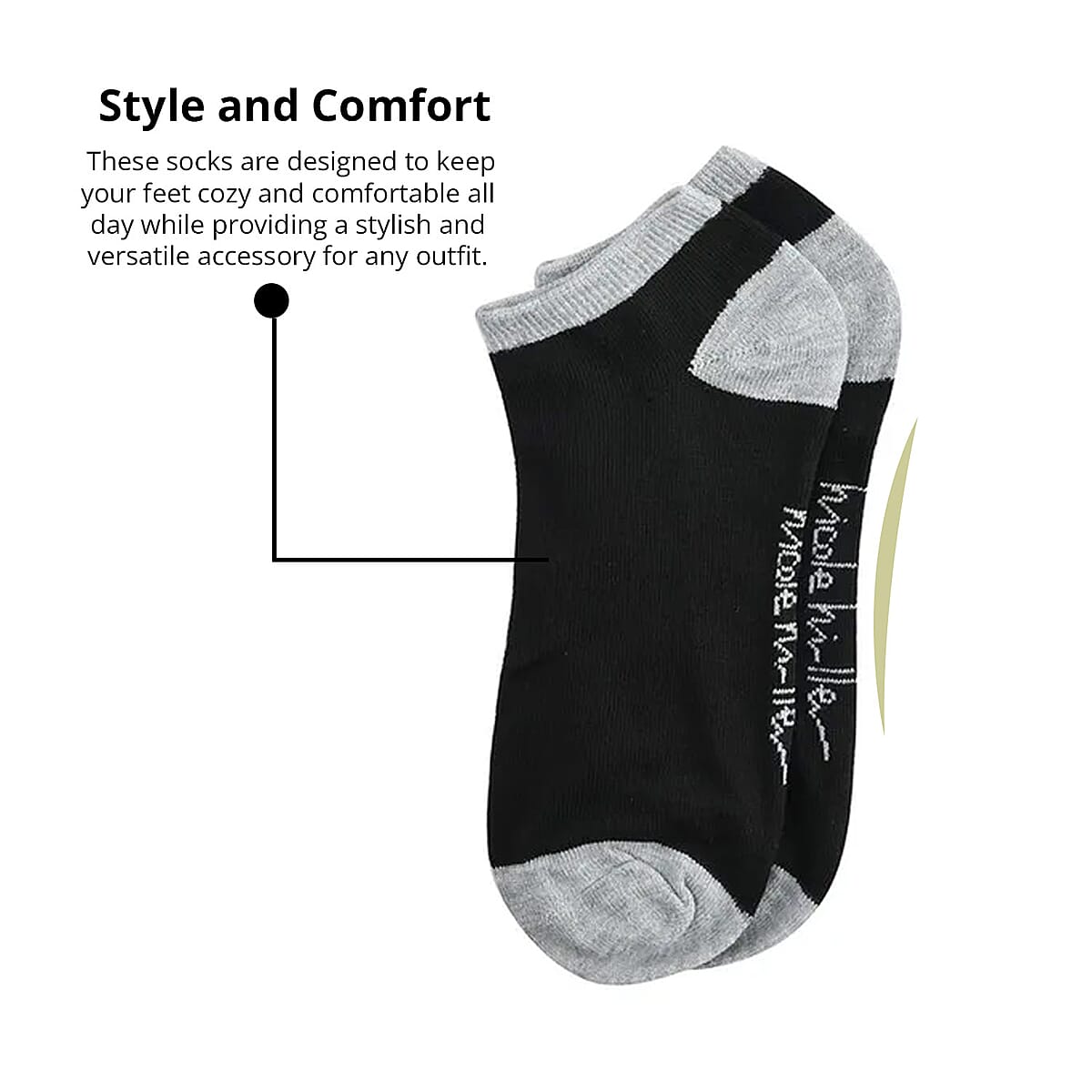 Nicole Miller 10 Pairs No Show Socks (Sizes 4-10) - Gray image number 3