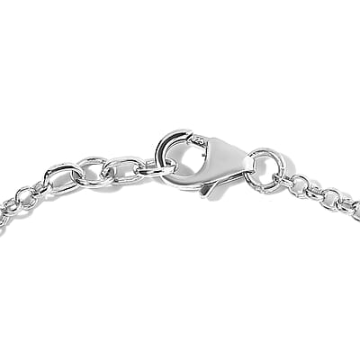 Moissanite Bracelet in Platinum Over Sterling Silver (10.50 In) 1.00 ctw