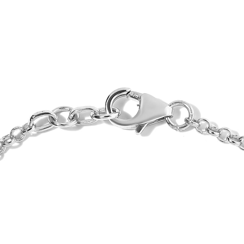 Moissanite Bracelet in Platinum Over Sterling Silver (10.50 In) 1.00 ctw
