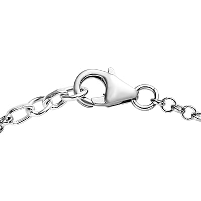 Moissanite Bracelet in Platinum Over Sterling Silver (7.25 In) 1.15 ctw