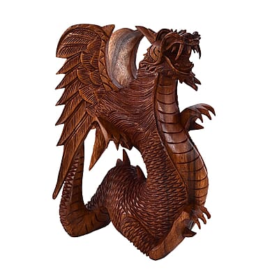 Wooden Dragon Sculpture