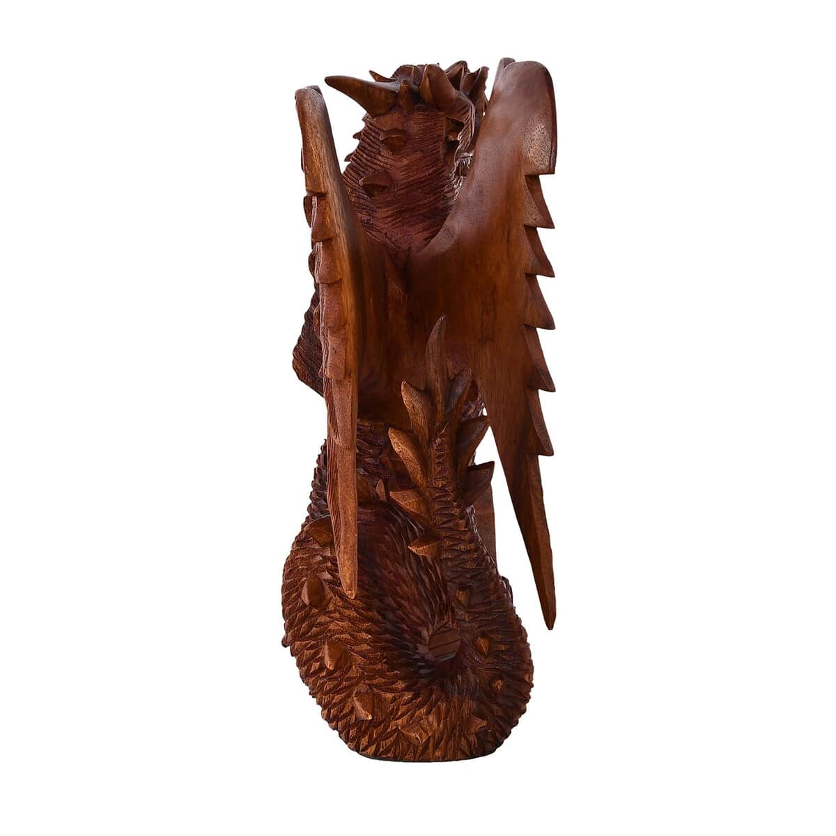 Wooden Dragon Sculpture (11.81"x4.72"x9.84") image number 2