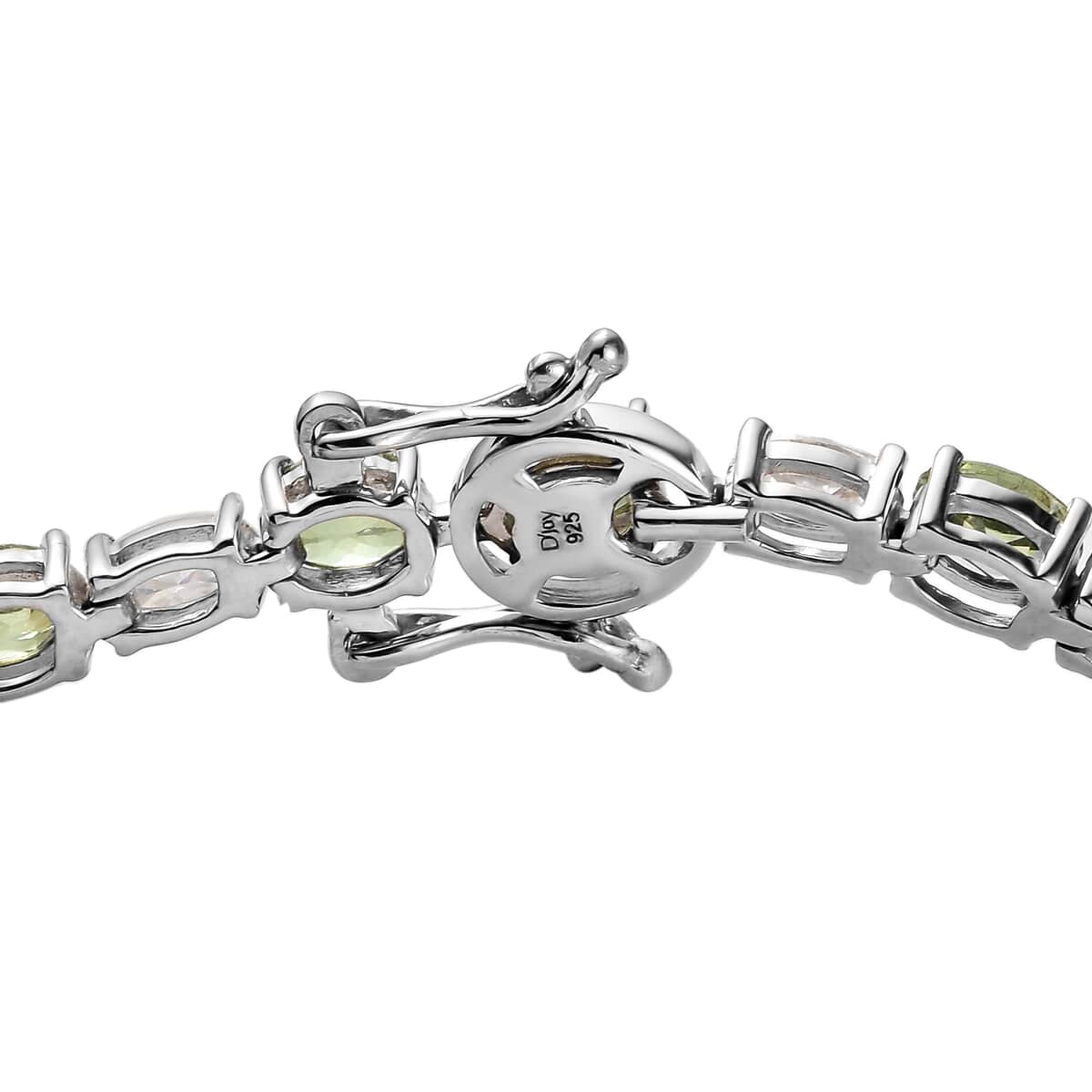 Natural Ambanja Demantoid Garnet, Moissanite Bracelet in Platinum Over Sterling Silver (8.00 In) (8.50 g) 10.35 ctw image number 3