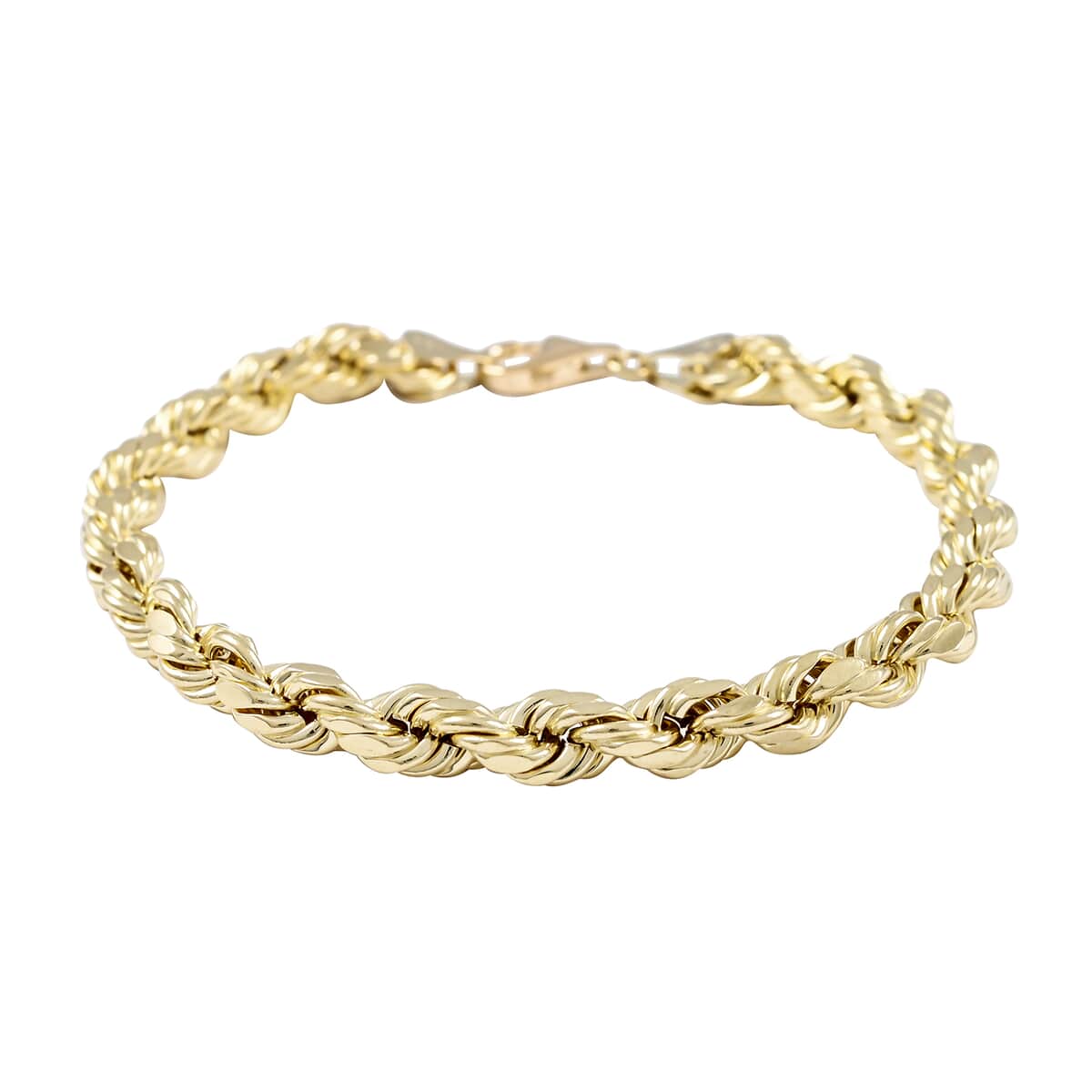 Buy 10K Yellow Gold 6mm Quint Rope Chain Bracelet (8.00 In) (5.10 g) at ...