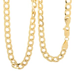 10K Yellow Gold 5mm Curb Chain Necklace (18 Inches) 8.8 Grams