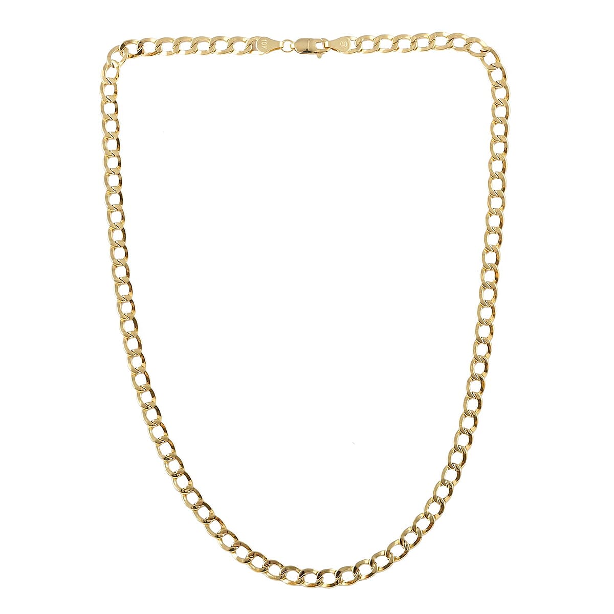 10K Yellow Gold 5mm Curb Chain Necklace (18 Inches) 8.8 Grams image number 2
