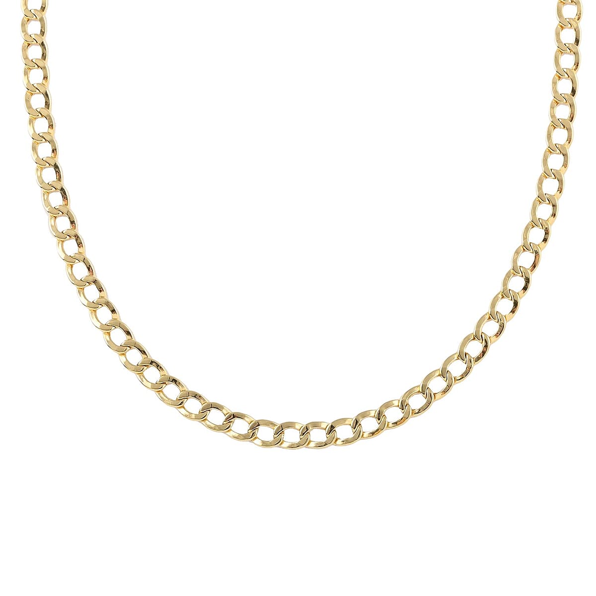 10K Yellow Gold 5mm Curb Chain Necklace (18 Inches) 8.8 Grams image number 5