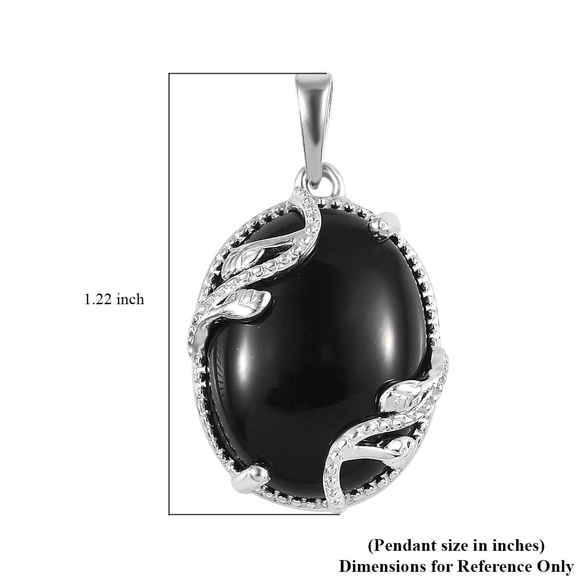 Karis Black Onyx Fancy Pendant in Platinum Bond 14.50 ctw image number 5