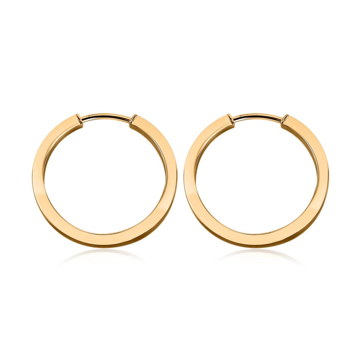 10K Yellow Gold Hoop Earrings 1.50 Grams image number 3