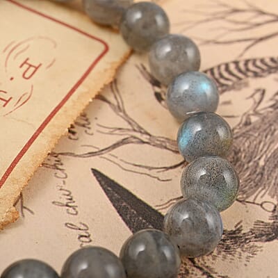 Malagasy Labradorite Beaded Stretch Bracelet 125.00 ctw