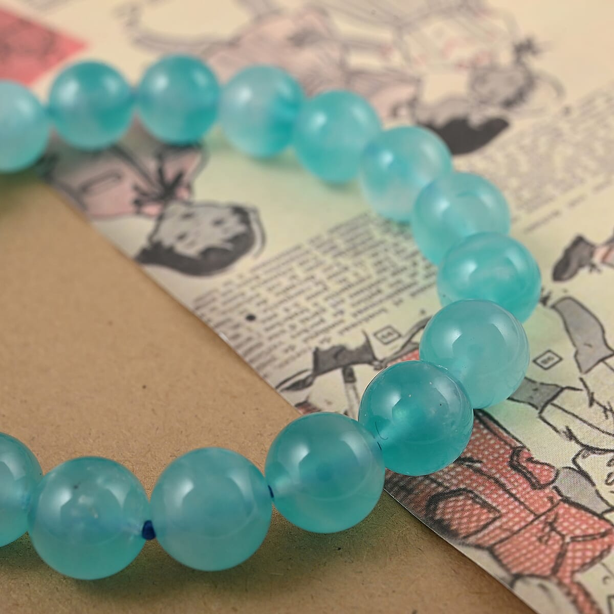 AAAA Amazonite Beaded Stretch Bracelet 153.50 ctw image number 1