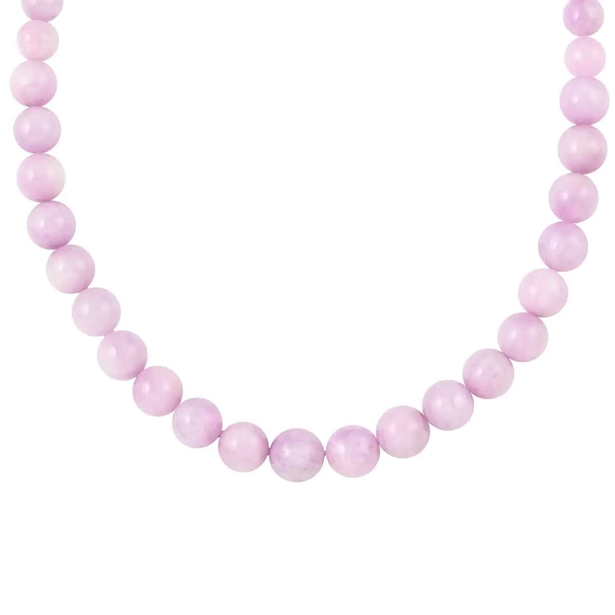 Kunzite Bead Necklace in Sterling Silver, Beaded Silver Necklace, Weddings Gifts For Her (18-22 Inches) 468.00 ctw image number 4