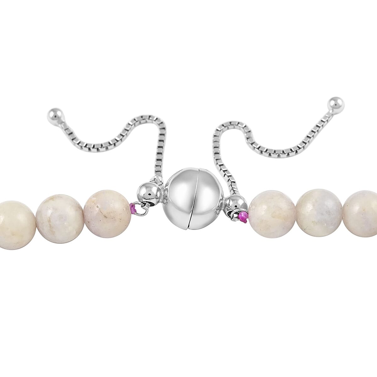 Hackmanite Beaded Necklace 20-22 Inches in Rhodium Over Sterling Silver 330.00 ctw image number 3