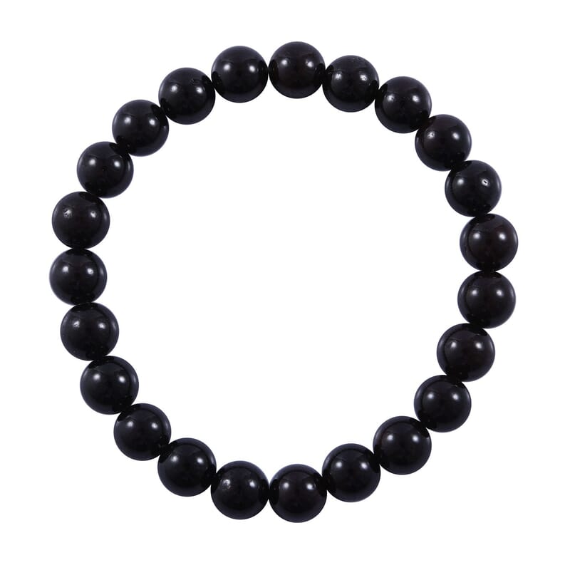 Mozambique Garnet Beaded Stretch Bracelet 75.00 ctw