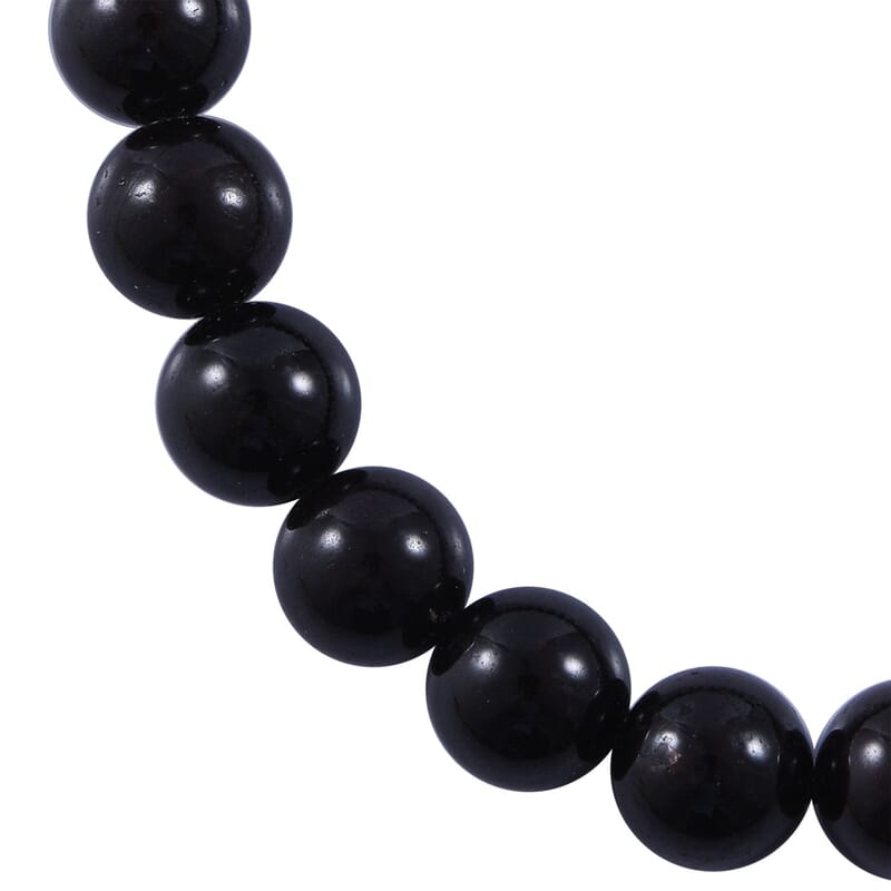 Mozambique Garnet Beaded Stretch Bracelet 75.00 ctw