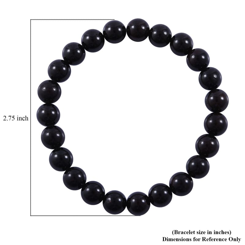 Mozambique Garnet Beaded Stretch Bracelet 75.00 ctw