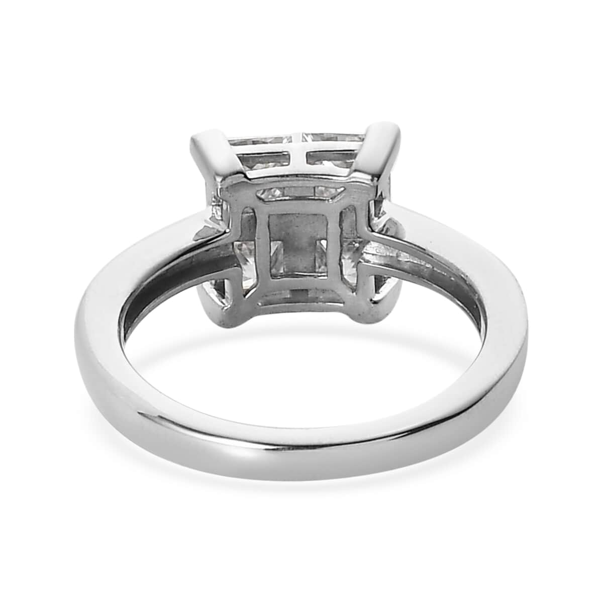 Moissanite Ring in Platinum Over Sterling Silver (Delivery in 5-7 Business Days) 1.65 ctw image number 4