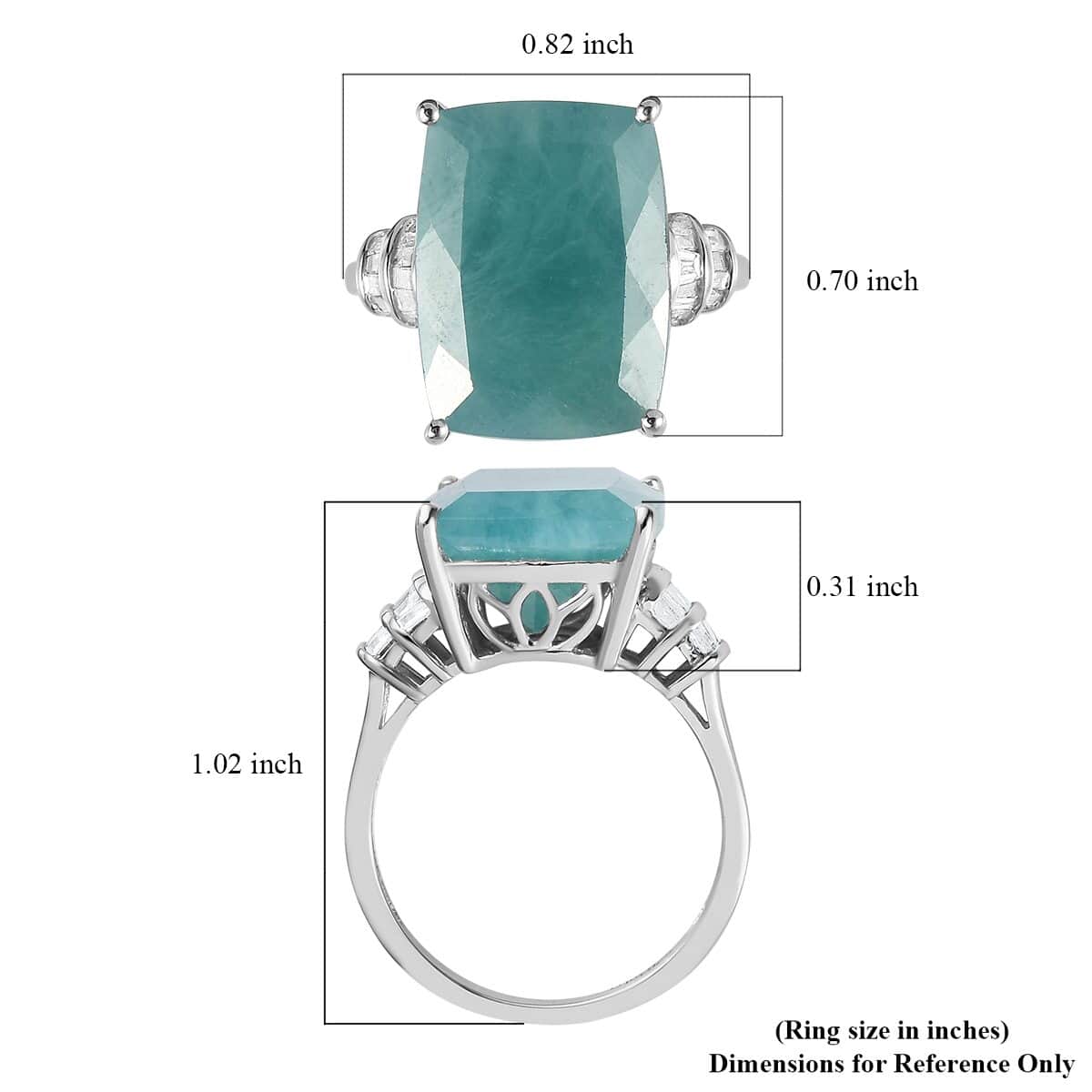 Grandidierite, Diamond Ring in Platinum Over Sterling Silver (Size 10.0) 11.40 ctw image number 5