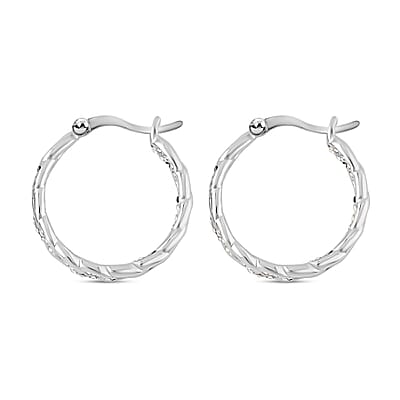 Austrian Crystal Hoop Earrings in Stainless Steel , Tarnish-Free, Waterproof, Sweat Proof Jewelry