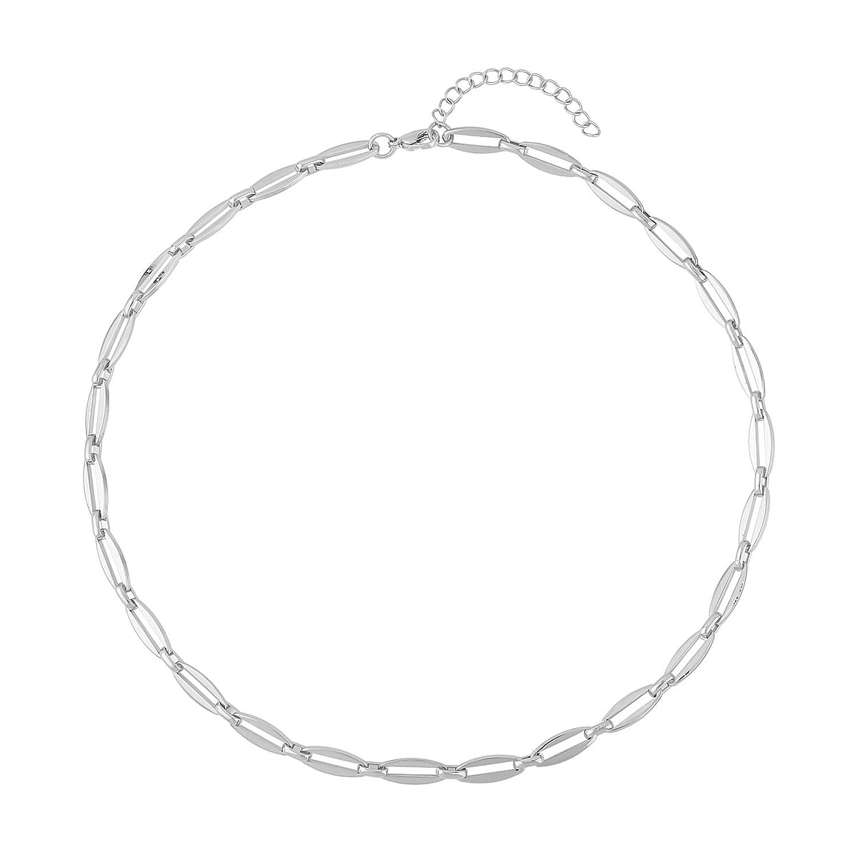 Twisted Mirror Link Chain Necklace 20-22 Inches in ION Plated Yellow Gold Stainless Steel  image number 0