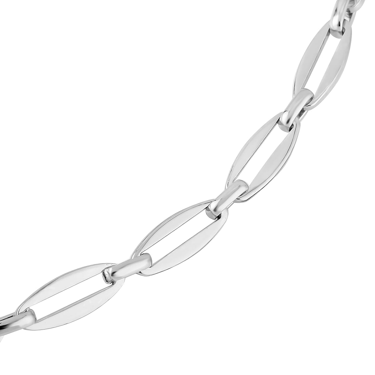 Twisted Mirror Link Chain Necklace 20-22 Inches in ION Plated Yellow Gold Stainless Steel  image number 2