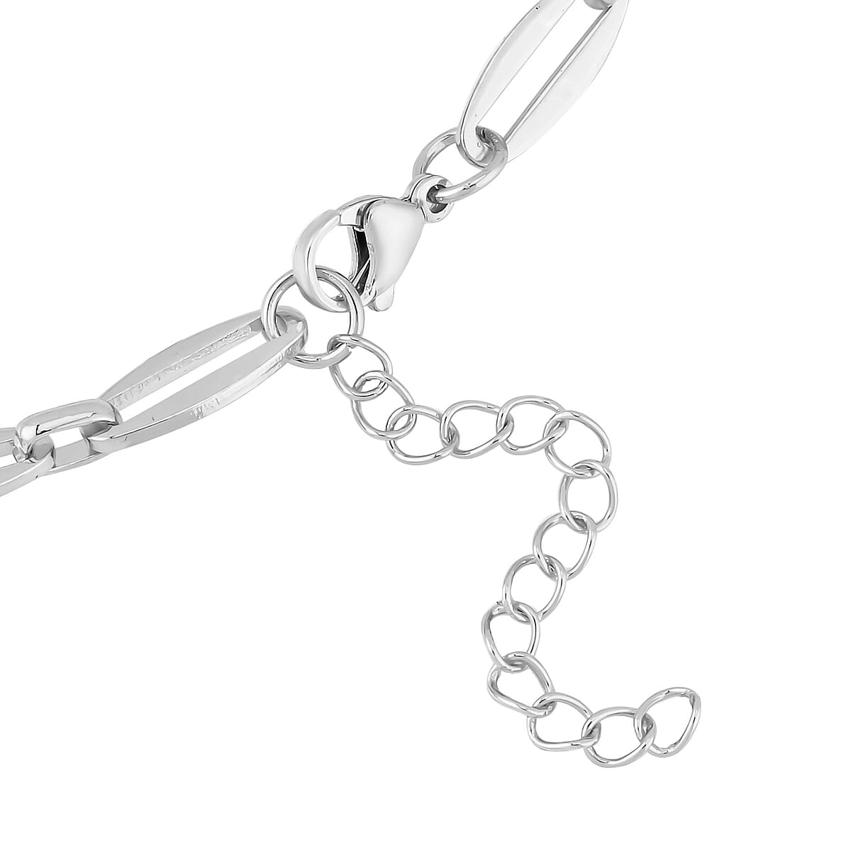 Twisted Mirror Link Chain Necklace 20-22 Inches in ION Plated Yellow Gold Stainless Steel  image number 3