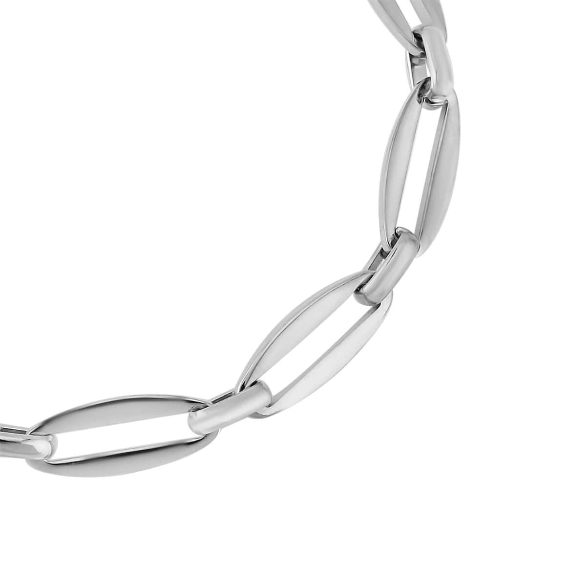 Twisted Mirror Link Bracelet in Stainless Steel (7.50-9.50In) image number 3