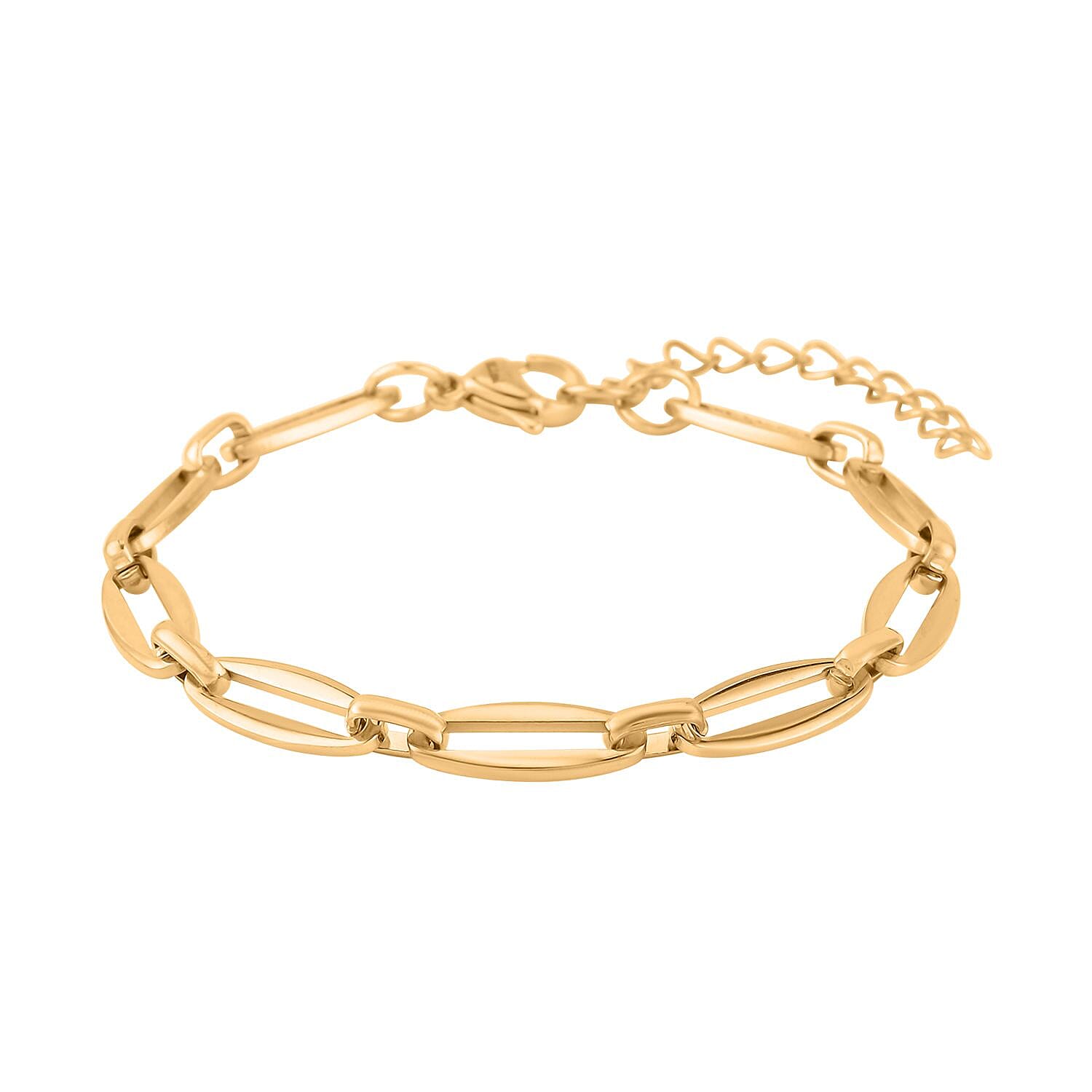 Buy Twisted Mirror Link Bracelet in ION Plated YG Stainless