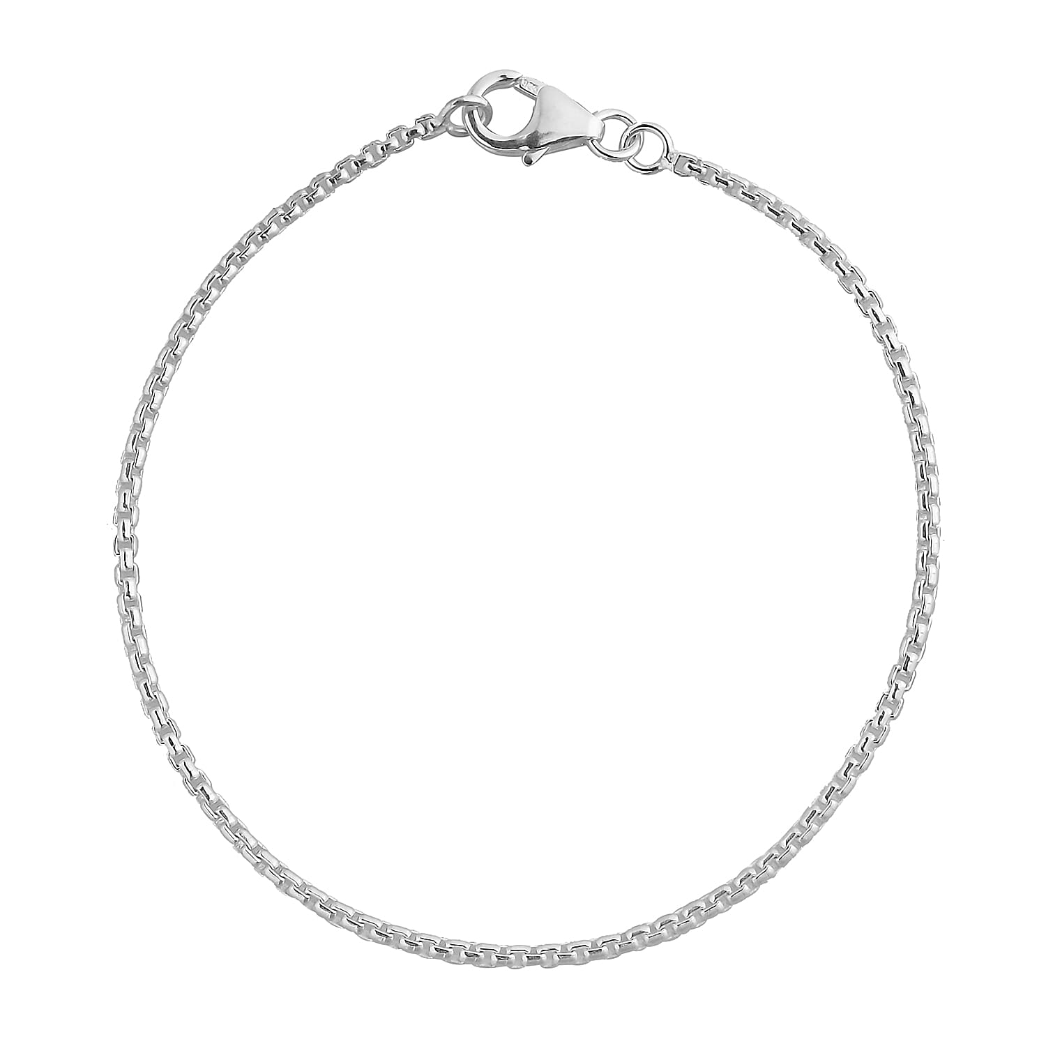 Artisan Crafted Sterling Silver Box Bracelet (7.25 In) 3 Grams