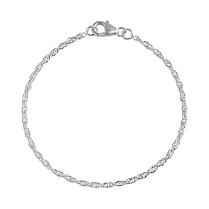 Artisan Crafted Sterling Silver Rope Bracelet (7.25 In) 2.20 Grams