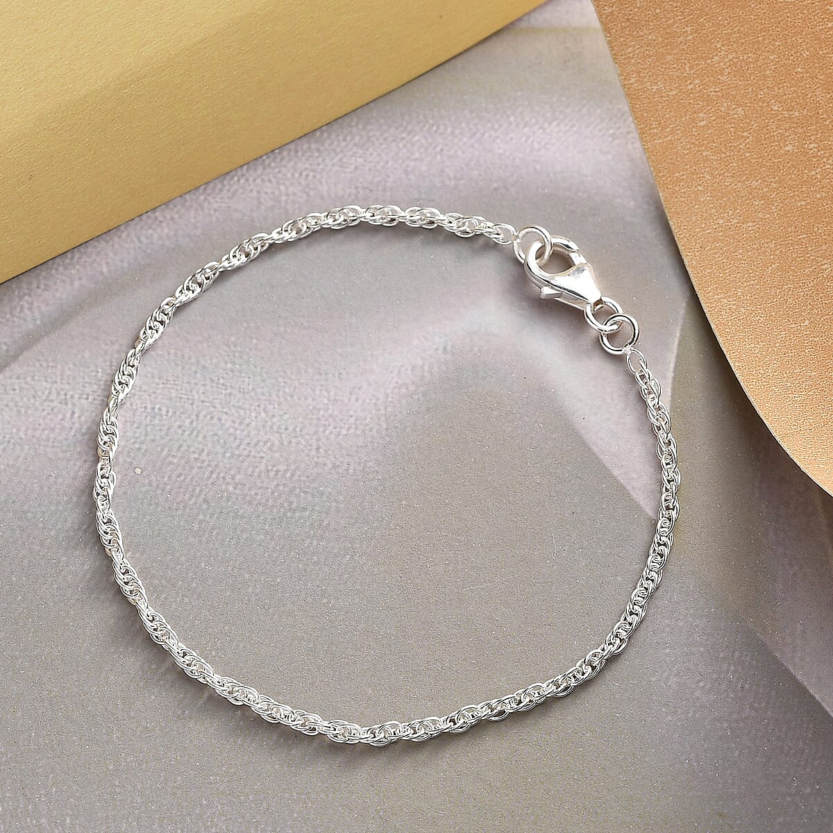 Artisan Crafted Sterling Silver Rope Bracelet (7.25 In) 2.20 Grams image number 1
