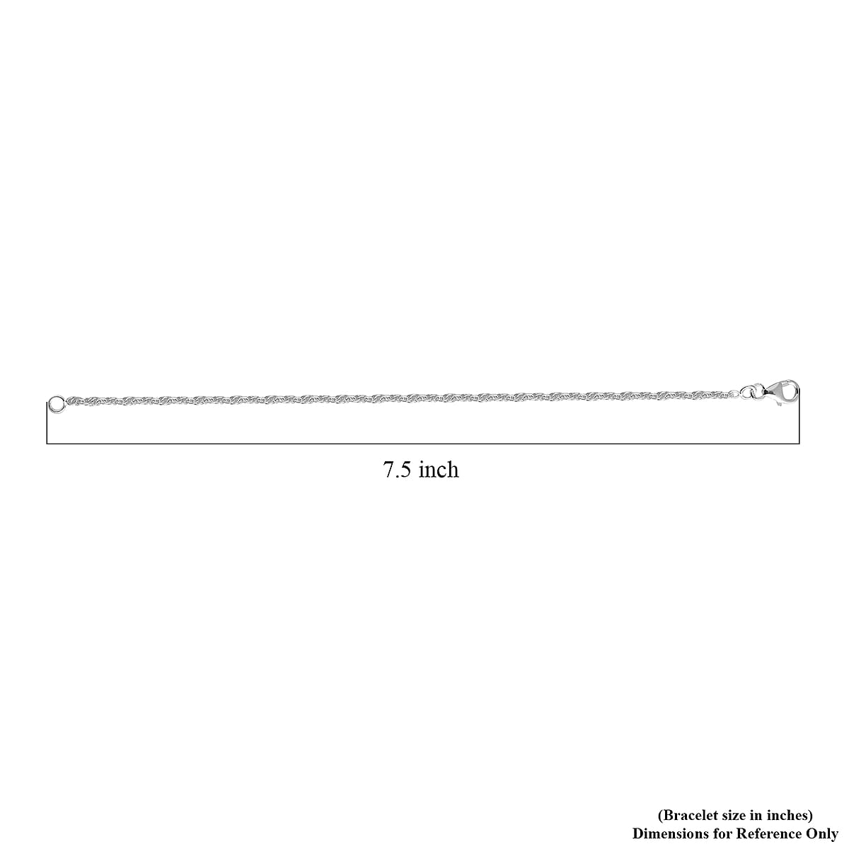 Artisan Crafted Sterling Silver Rope Bracelet (7.25 In) 2.20 Grams image number 4