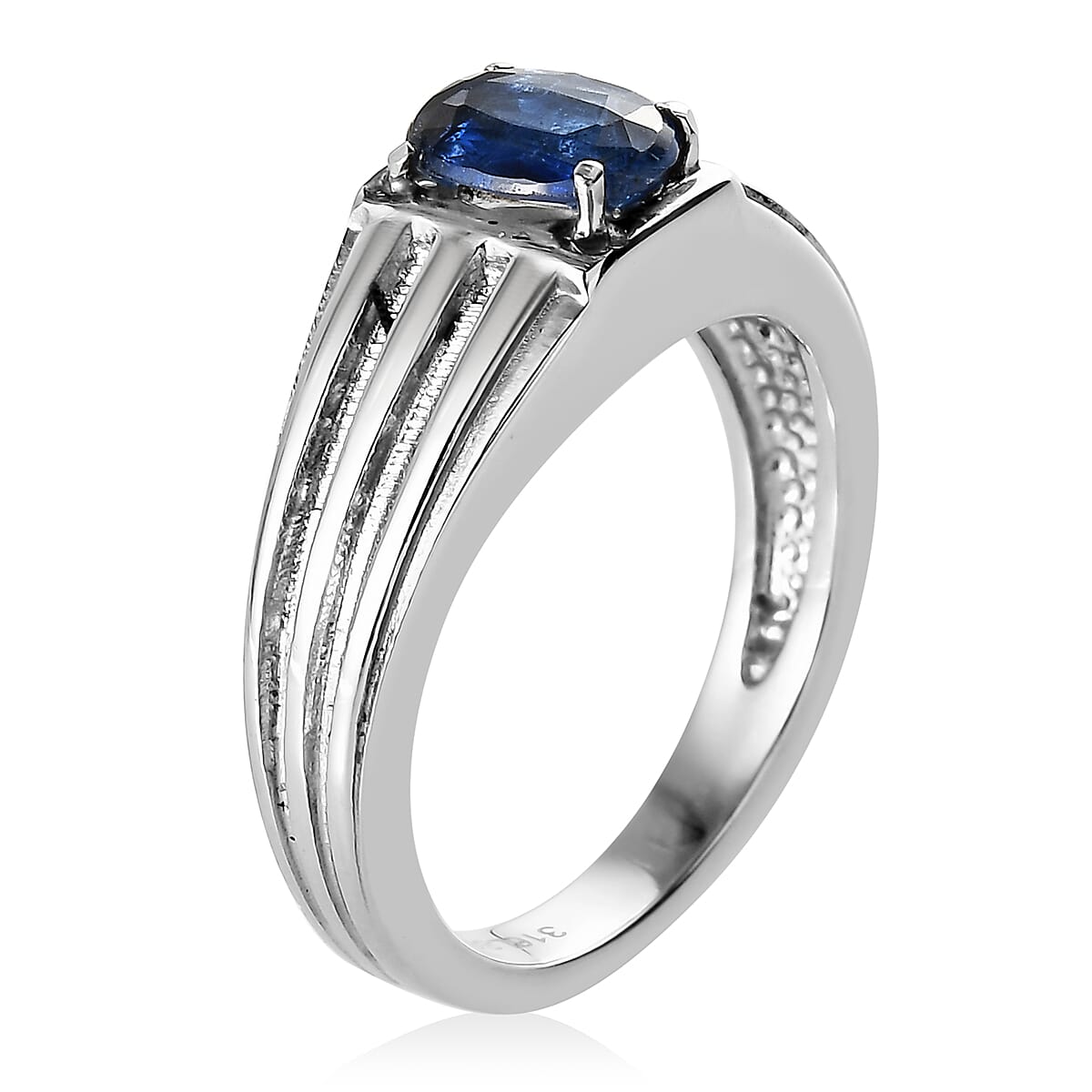 Kashmir Kyanite Men's Ring in Stainless Steel (Size 13.0) 1.00 ctw image number 3