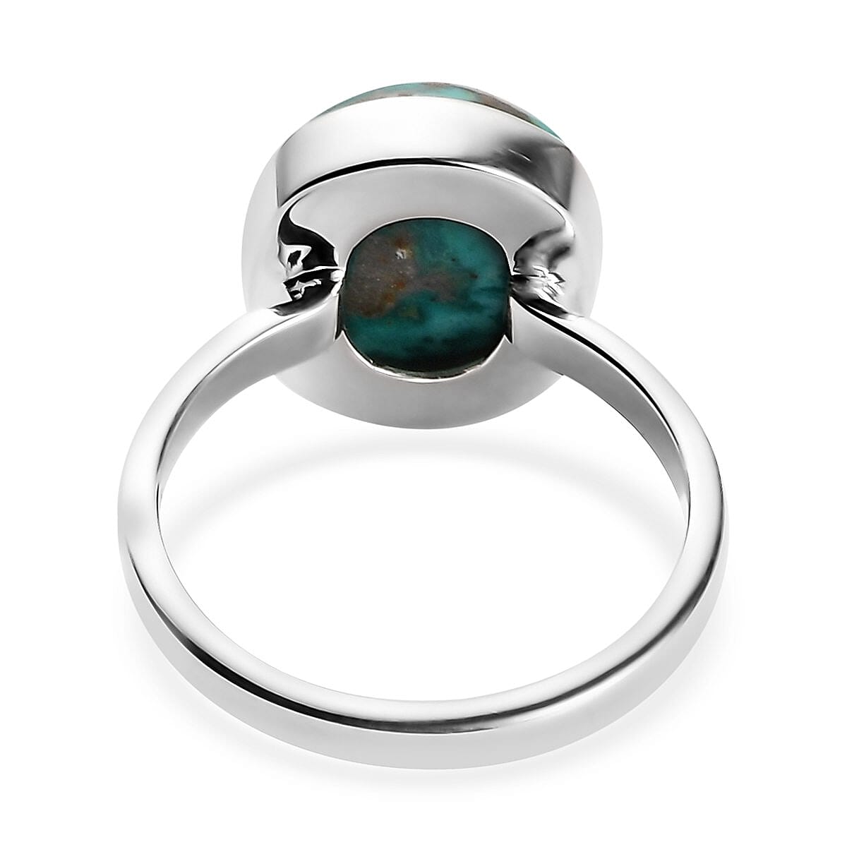 Artisan Crafted Sierra Nevada Turquoise Solitaire Ring in Sterling Silver (Size 11.0) 5.25 ctw image number 4