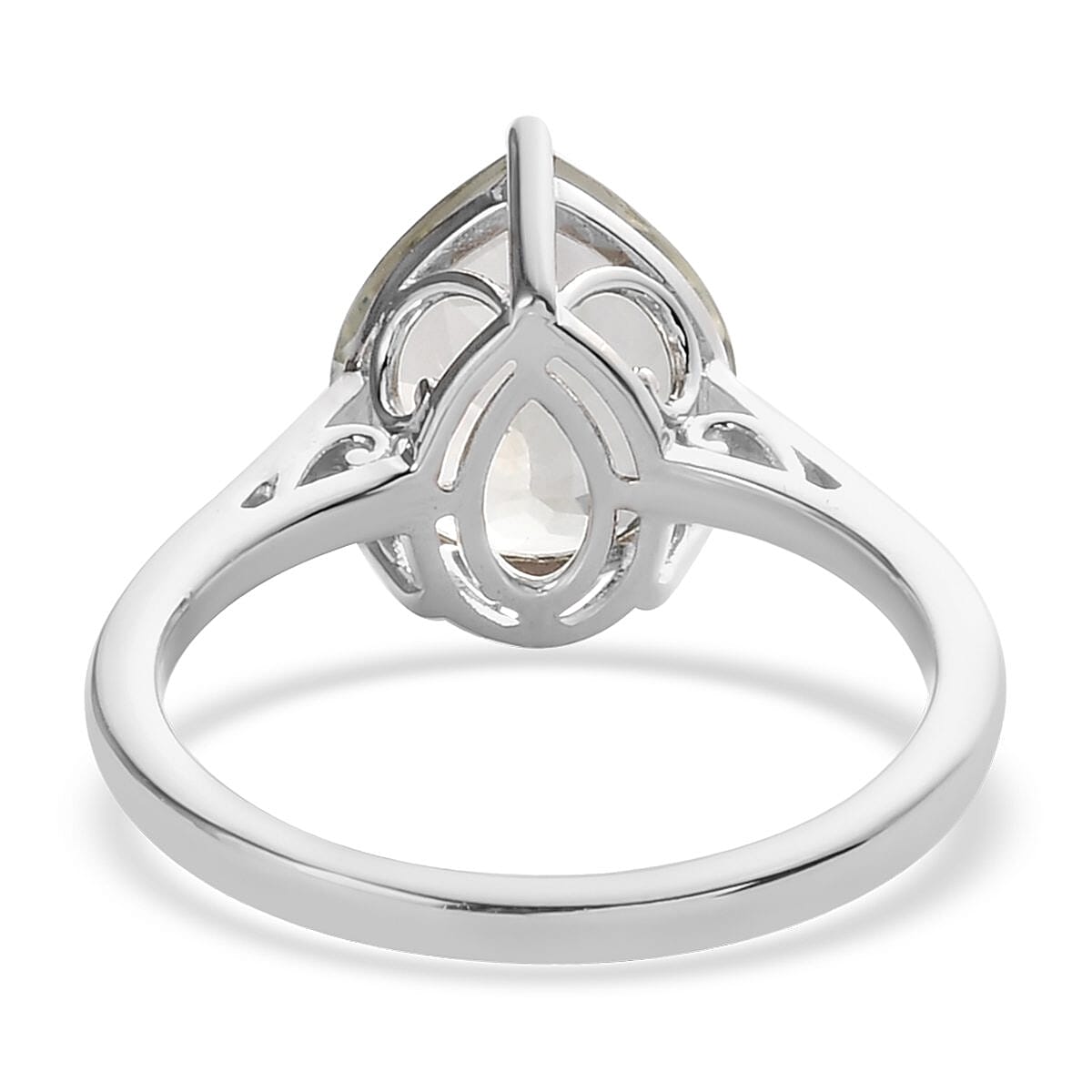 AAA Montezuma Prasiolite Solitaire Ring in Platinum Over Sterling Silver (Size 10.0) 3.85 ctw