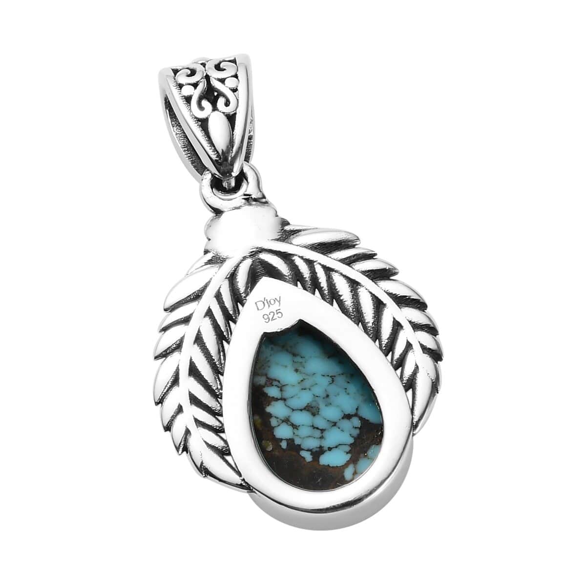 Artisan Crafted Blue Moon Turquoise Pendant in Sterling Silver 2.85 ctw image number 4