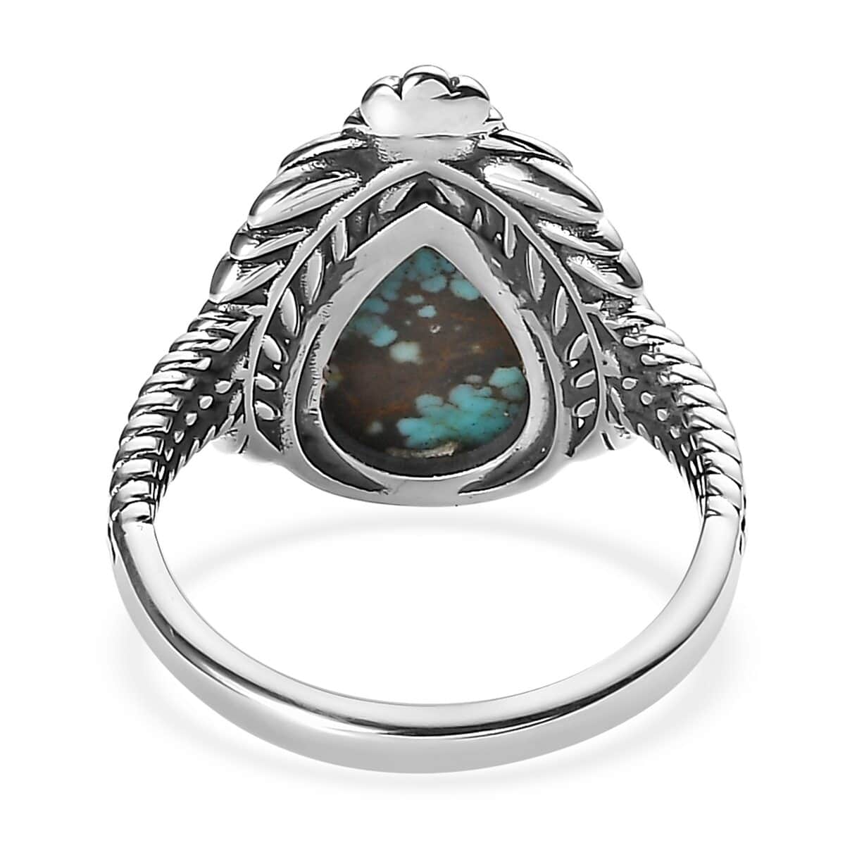 Artisan Crafted American Natural Blue Moon Turquoise Ring in Sterling Silver (Size 10.0) 2.65 ctw image number 4