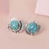 Artisan Crafted Blue Moon Turquoise Earrings in Sterling Silver 3.75 ctw image number 1