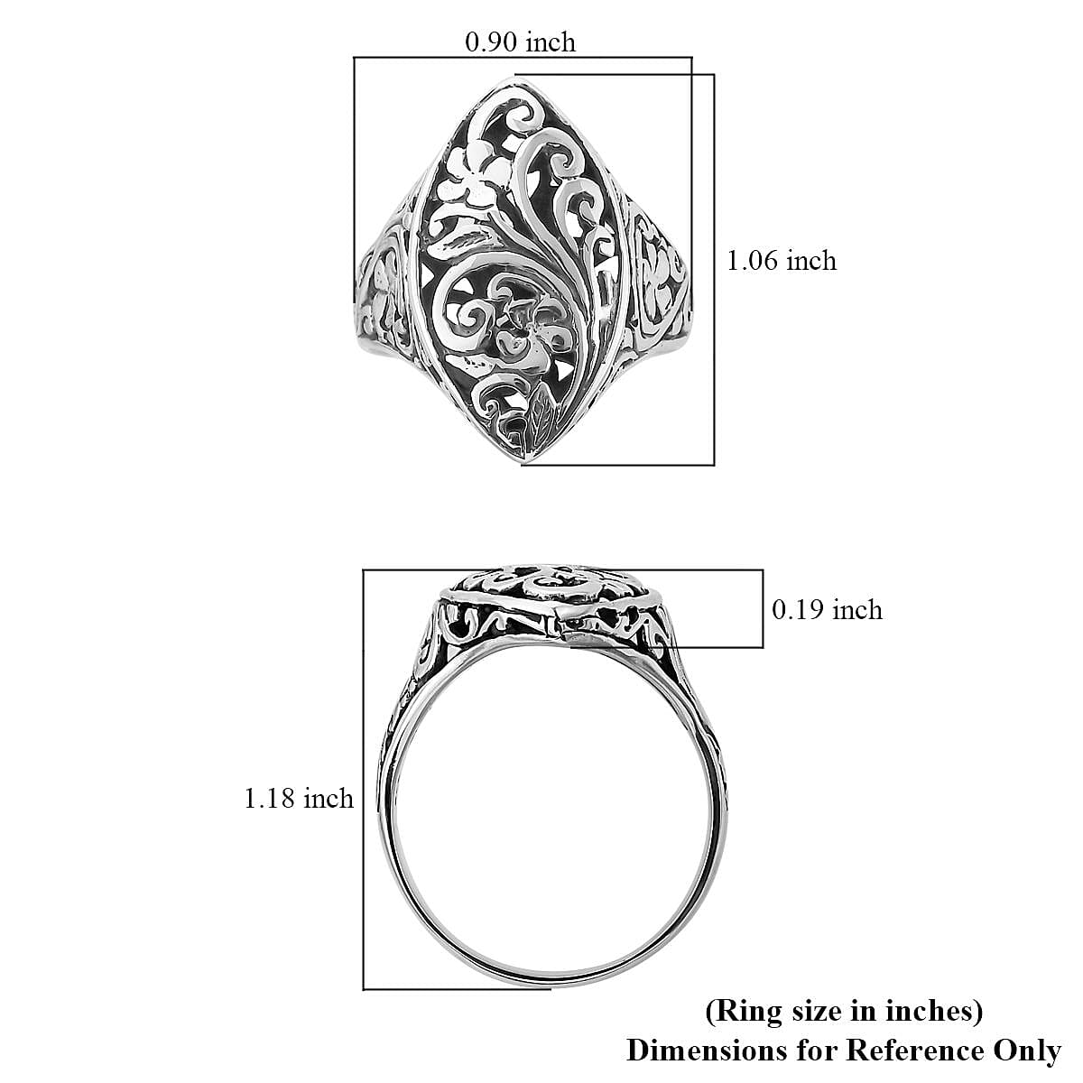 BALI LEGACY Sterling Silver Ring (Size 7.0) (7.2 g) image number 5