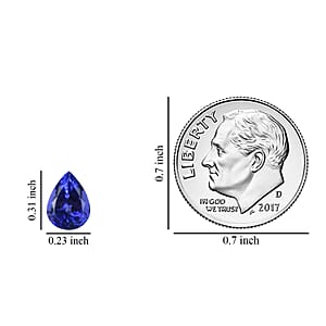 AAAA Tanzanite, Pear Shaped Tanzanite, Loose Gemstone, Loose Stones (Pear 8x6 mm) 1.00 ctw