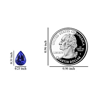 AAAA Tanzanite, Pear Shaped Tanzanite, Loose Gemstone, Loose Stones (Pear 8x6 mm) 1.00 ctw