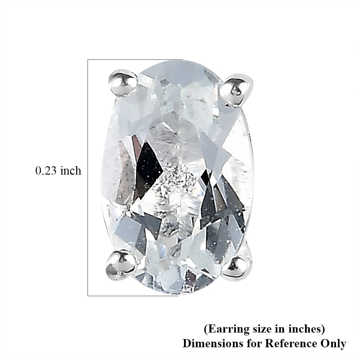 Brazilian Goshenite Solitaire Stud Earrings in Sterling Silver, Goshenite Jewelry, Birthday Anniversary Gift For Her 0.75 ctw image number 4