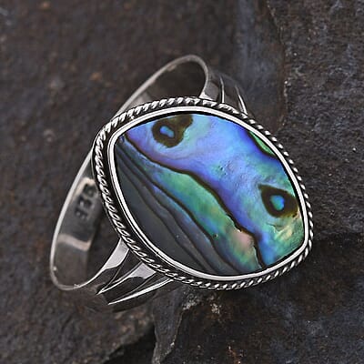 Abalone Shell Ring in Sterling Silver (Size 10.0)