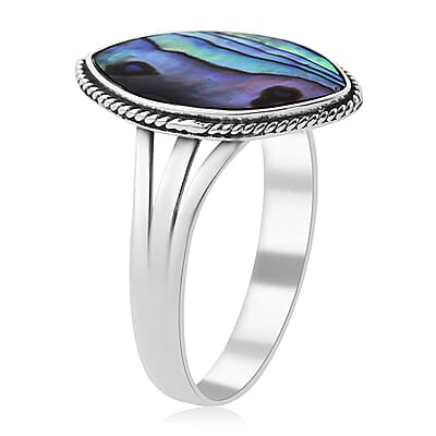 Abalone Shell Ring in Sterling Silver (Size 10.0)