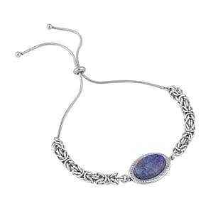 Lapis Lazuli Bolo Bracelet in Stainless Steel , Tarnish-Free, Waterproof, Sweat Proof Jewelry
