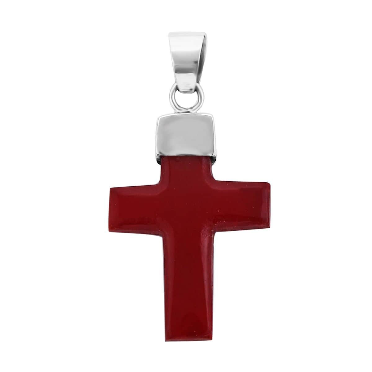 Sponge Coral Cross Pendant in Sterling Silver image number 4