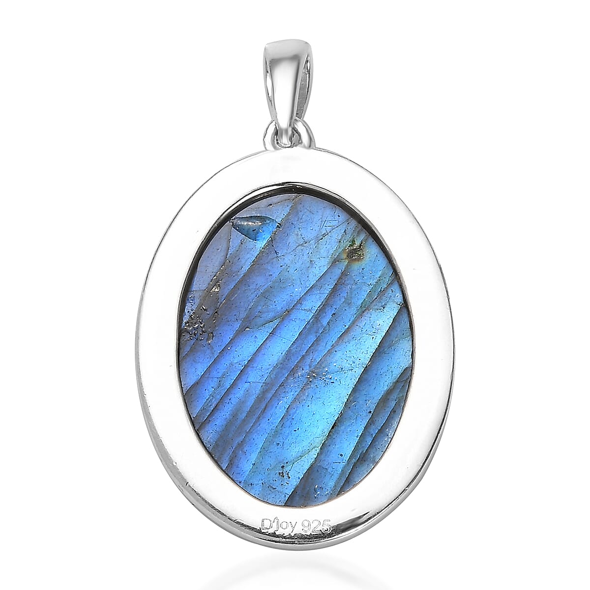 Malagasy Labradorite Solitaire Pendant in Sterling Silver 16.85 ctw image number 4